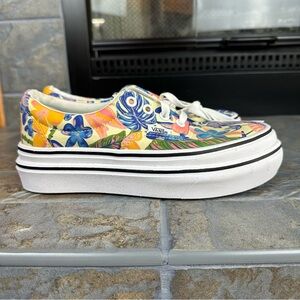 NWOT Vans Super Comfycush Era Platform Floral Tropical Sneakers Skate Shoes